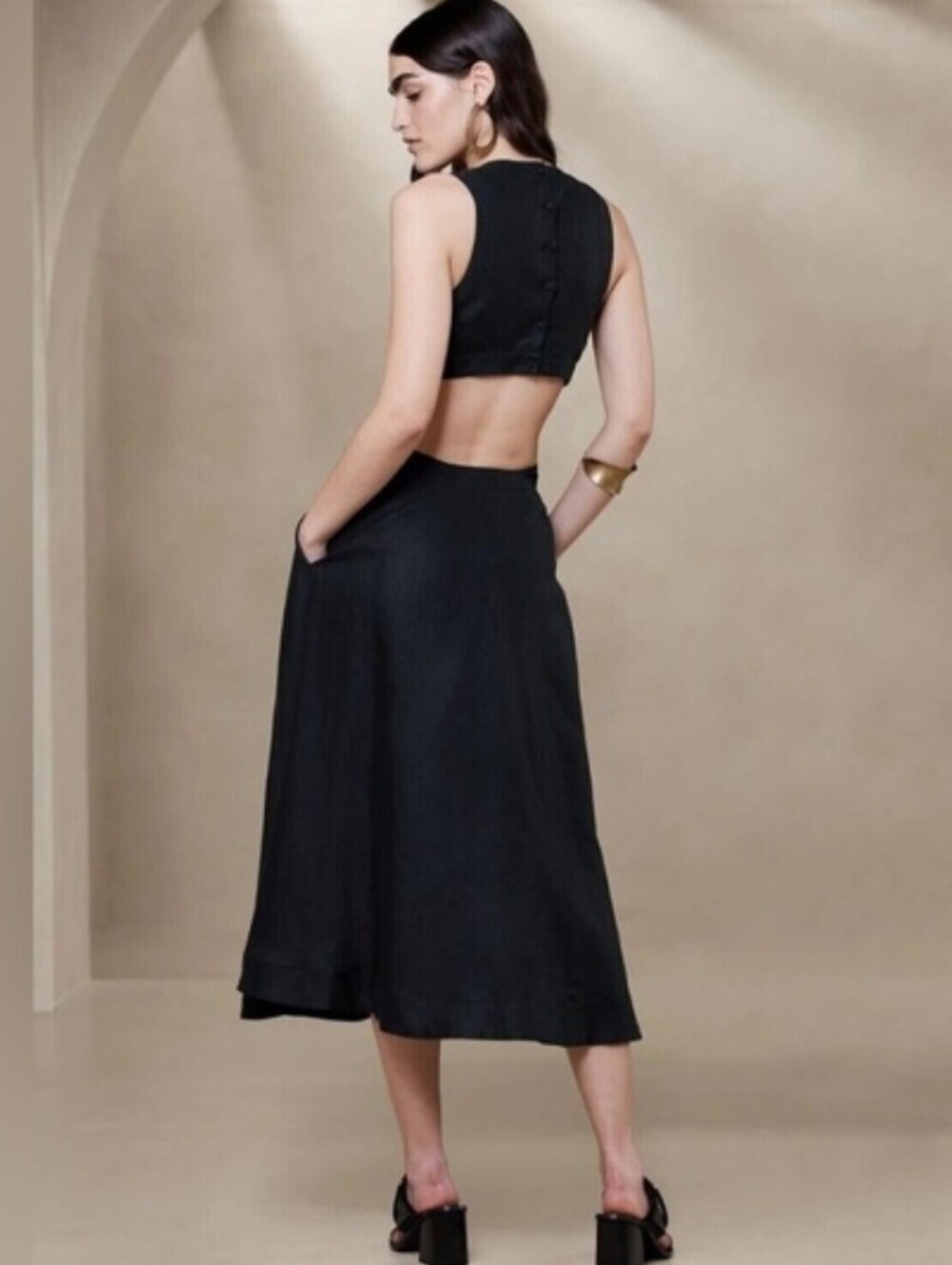 Banana Republic Lina Cut Out Dress Size 2 - Picture 2 of 11